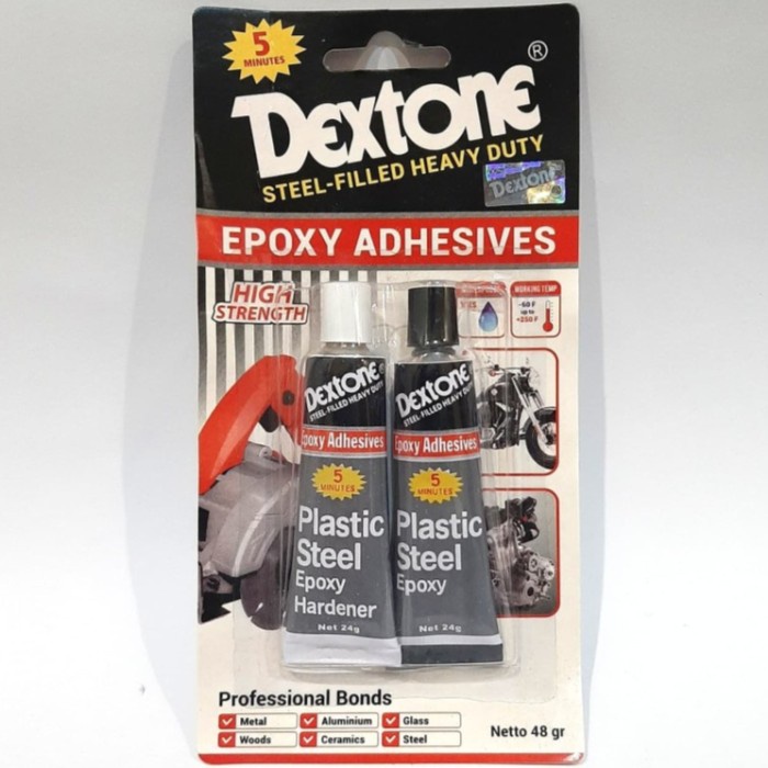 

Lem Dextone Plastic Steel Epoxy / Lem Besi 5 menit (ASLI) original