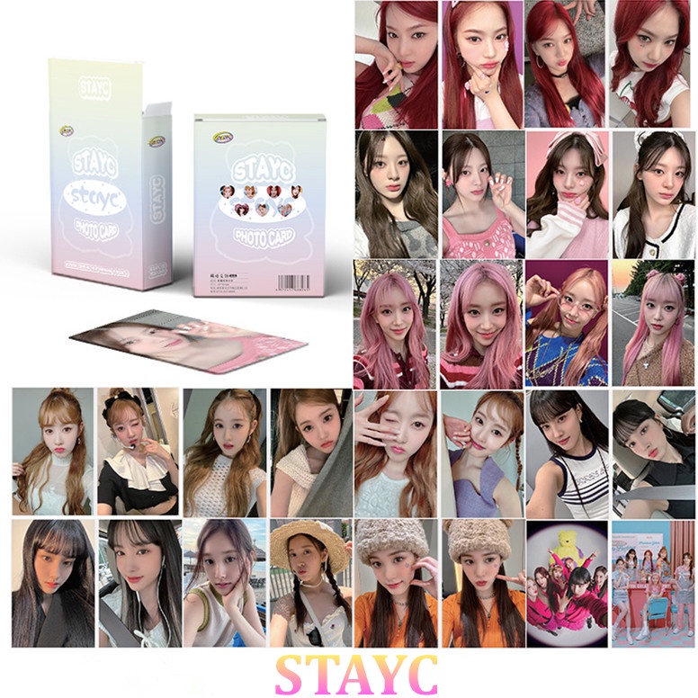 50pcs /box STAYC Photocards Album Kartu Lomo Laser Koleksi Kpop