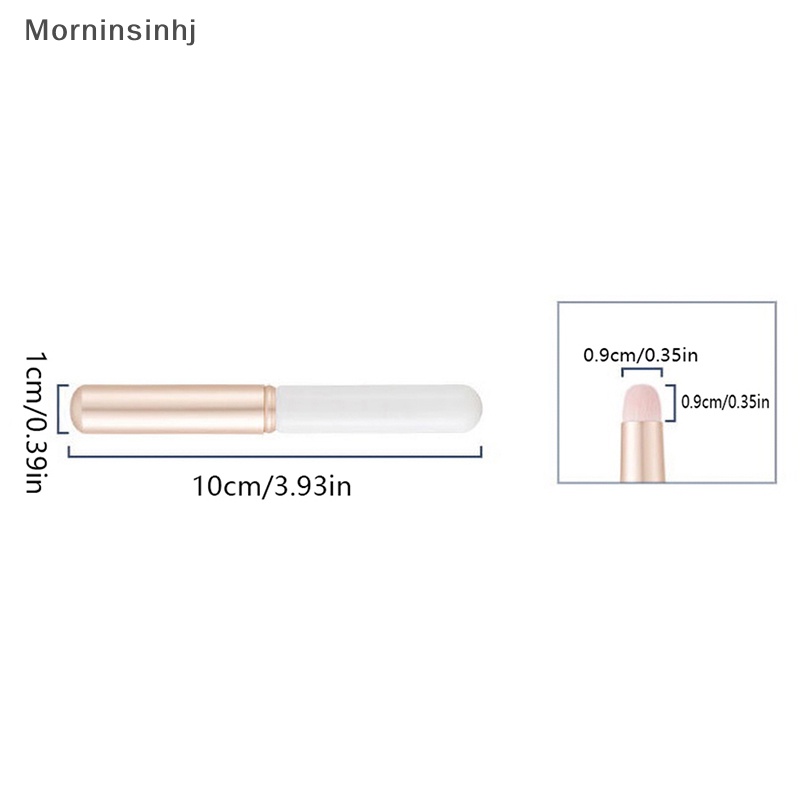 Mornin Mini Round Head Lip Gloss Brush Kuas Aplikator Bibir Dengan Tutup id