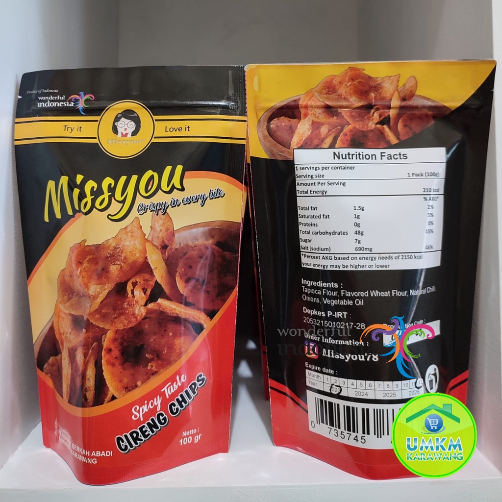 

Cireng Chips Rasa Pedas Cemilan Pedas Enak Isi 100g