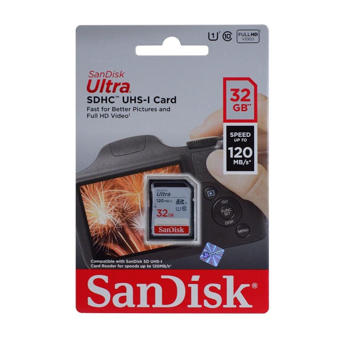 Memory Card Sandisk SDHC 32 GB / 120 Mbps