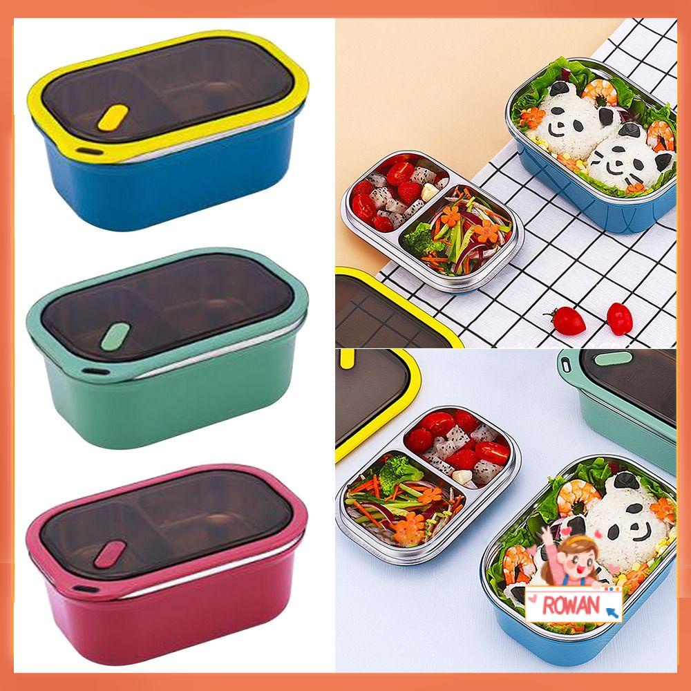 R-FLOWER Lunch Box Portable Untuk Pelajar Pekerja Kantor Dengan Sendok Wadah Makanan