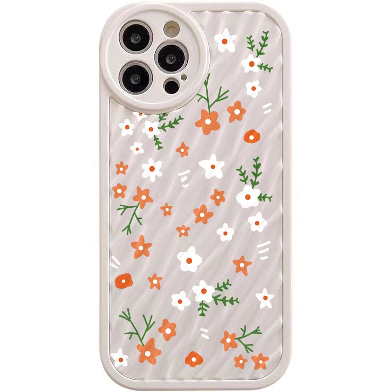 IPHONE Casing Ponsel Riak Air Bunga Kompatibel Untuk Iphone11 13 12 14 Pro Max14 Plus XR X XS MAX 7Plus 8Plus 7 8 SE 2020 2022 Sarung Tahan Guncangan