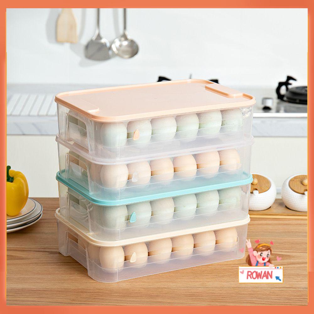 R-FLOWER Egg Carton Plastik Superimposable Home Storage Fresh-keeping Box