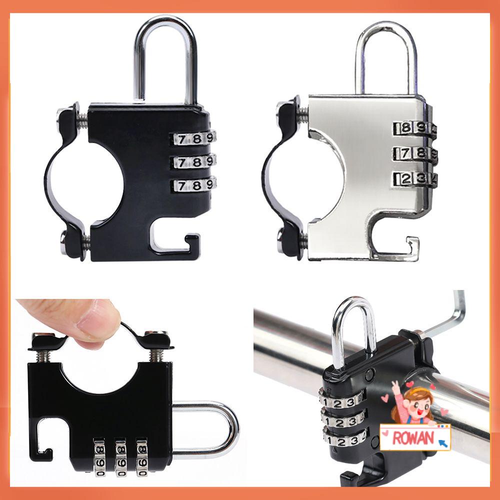 R-FLOWER Helm Password Lock Universal Waterproof Stang Tetap Keamanan Sepeda Listrik