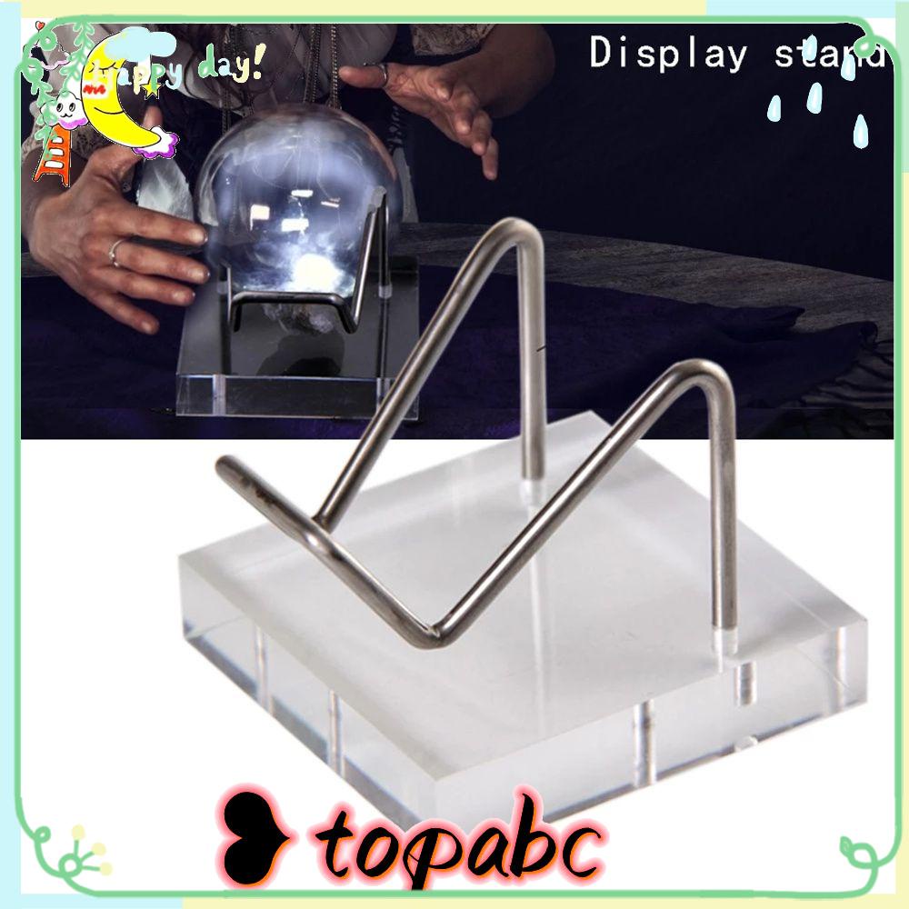 TOP Bola Kristal Dasar Logam Batu Akik Properti Fotografi Akrilik Display Stand
