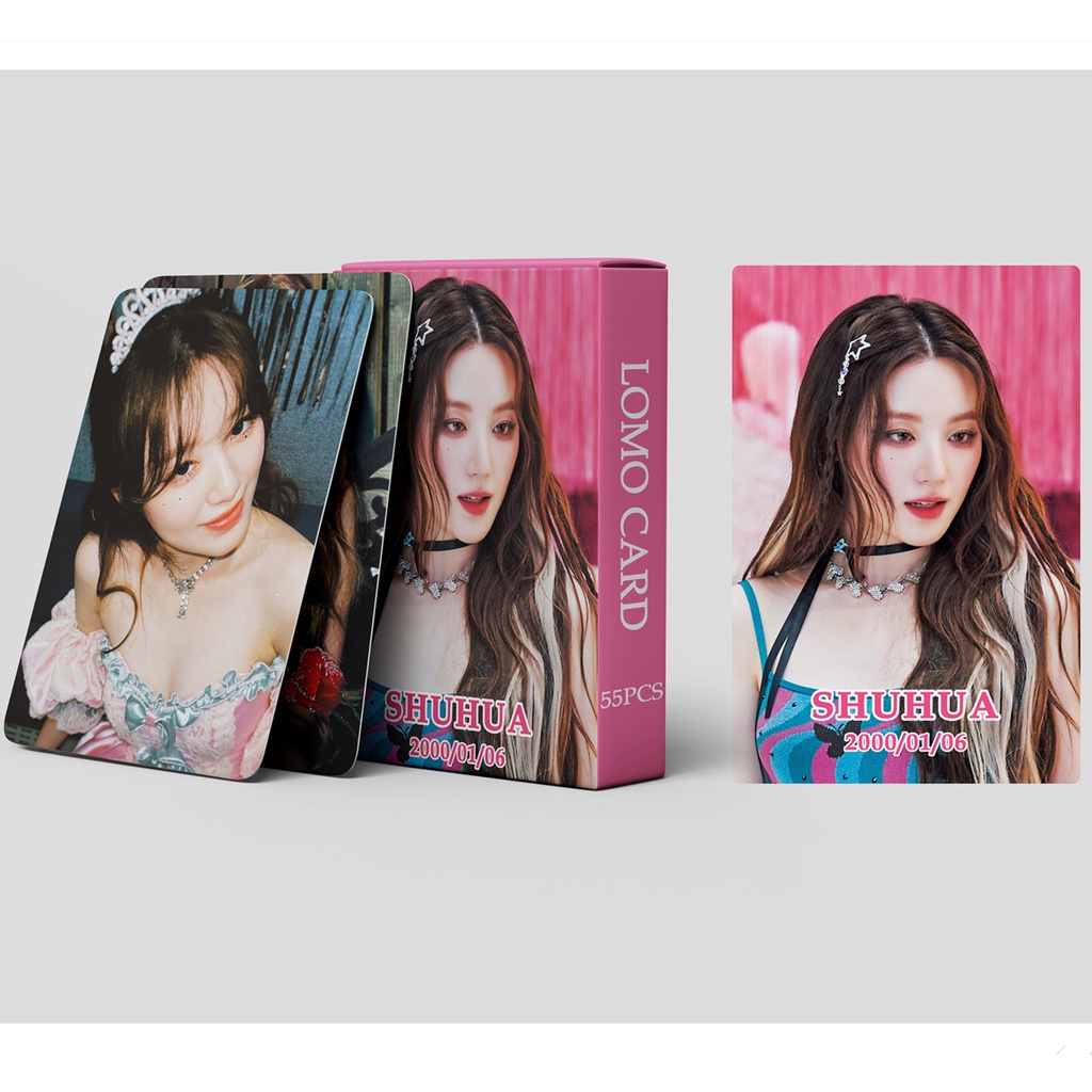 55pcs /box SHUHUA (G)I-DLE Photocards Album I FEEL Lomo Cards GIDLE Kpop Postcards