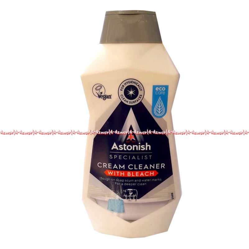 Astonish Cream Cleaner With Bleach 500ml Krim Pembersih  Astonish Specialist Cream Cleaner With Bleach Pembersih Bleaching Dengan pemutih Bisa memutihkan