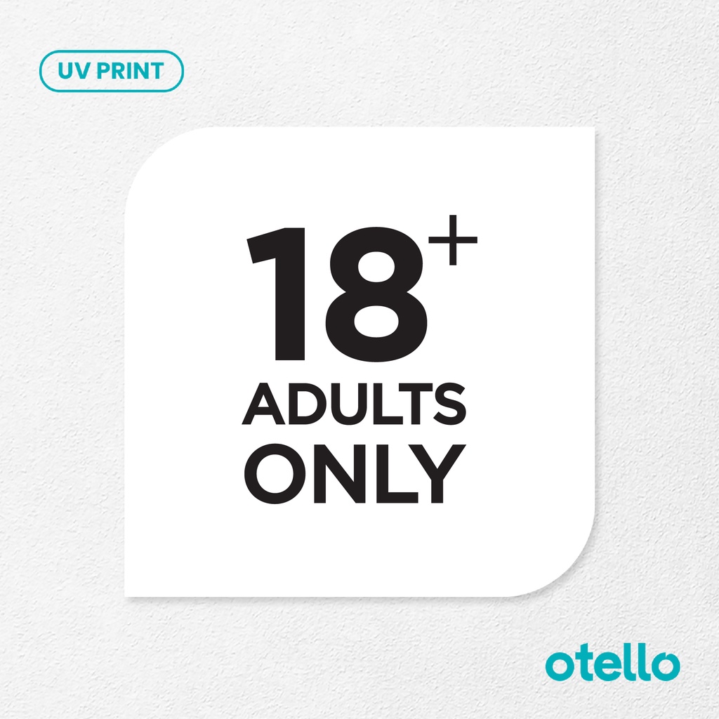 18+ Adults Only Signage Board Akrilik Tempel Dinding Papan Acrylic Sign Board Signage Tempel Dinding Tulisan Label Tanda Petunjuk Rambu Aklirik UV Print