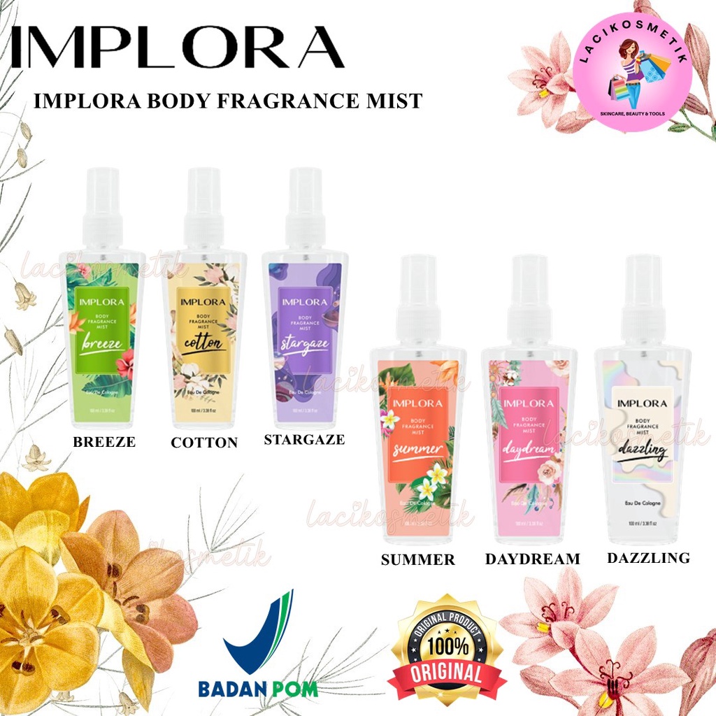 ✨LACIKOSME✨ IMPLORA BODY FRAGRANCE MIST - EAU DE COLOGNE PARFUM BPOM ORIGINAL