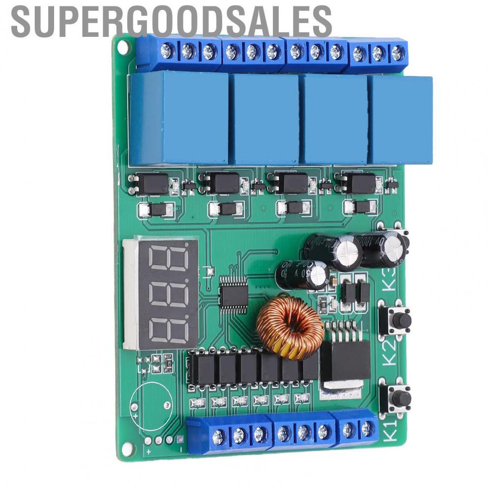 Supergoodsales 4 Way Relay Module  Digital Display PCB Durable Programmable for Circuit