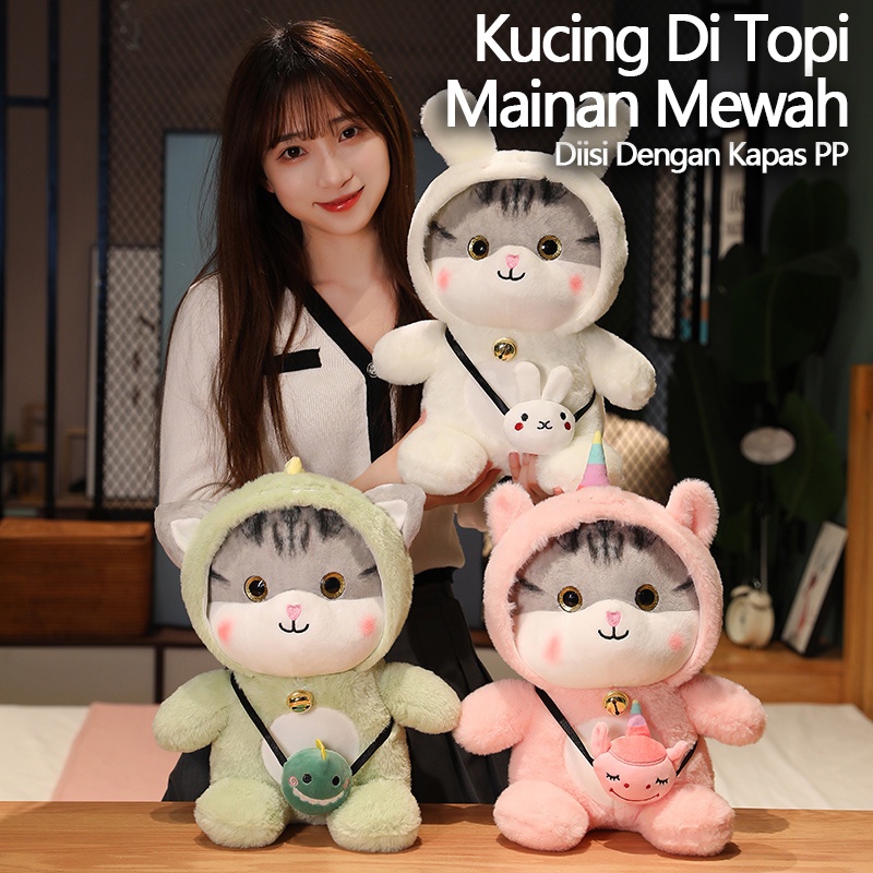 Boneka Kucing Mainan Anak Boneka Lucu 30CM Plushie Bantal Guling Kelinci Dinosaurus Unicorn Boneka Hewan