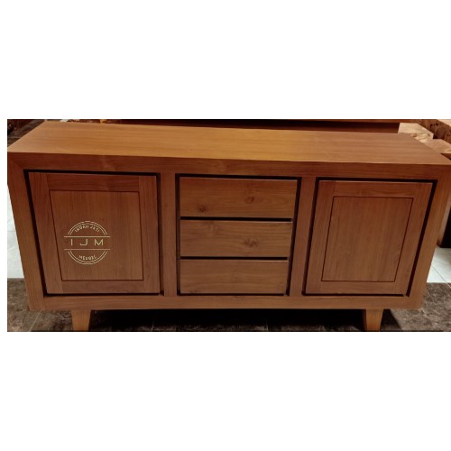 meja tv bufet tv minimalis kayu jati solid murah promo