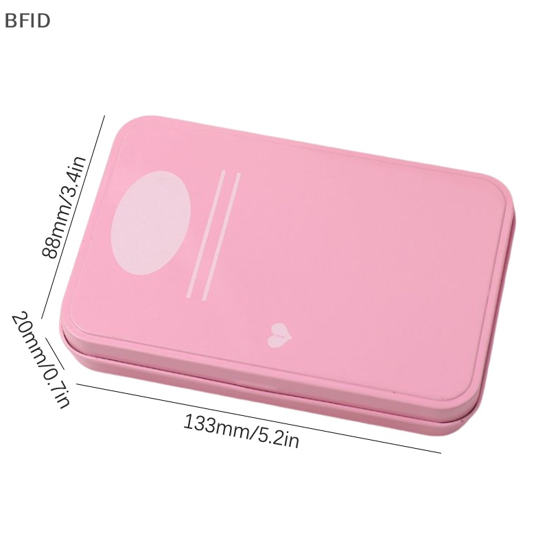 [BFID] Kotak Penyimpanan Logam Pink Kosong Mini Box Tinplate Push Candy Pill Cases Container Organizer Kecil Penyimpanan Alat Tulis Siam Box [ID]