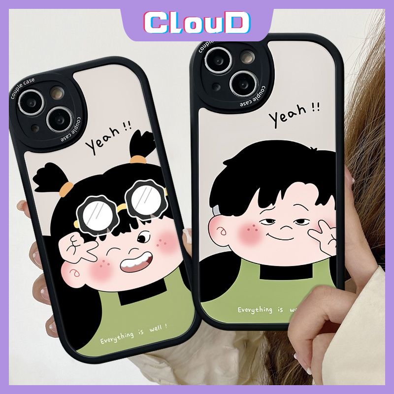 Pasangan Kartun Lucu Cowok Cewek Cover Untuk Infinix Hot 10 Lite 10s 10T 11 11s Pintar 6 5 Infinix Note8 Hot 11s 9 11 10T 10 10s Bermain Lucu Empuk Silicon Case Lovers Casing