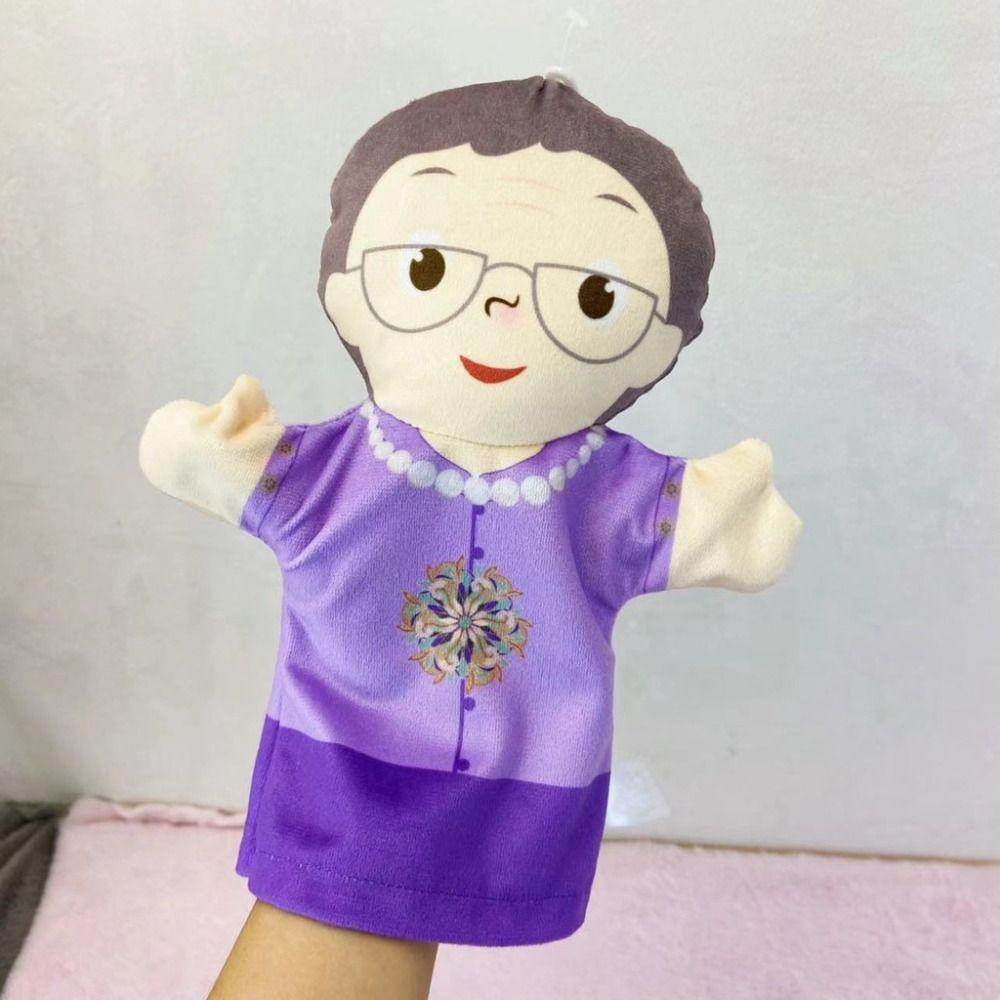 Boneka Anggota Keluarga QUINTON, Boneka Tangan Anak Mewah, Mainan Bayi Orang Tua-Anak Kakek Nenek Anak Anak Sarung Mewah Untuk Boneka Mainan