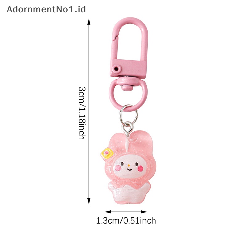 [AdornmentNo1] Sanrio gantungan kunci Keyring untuk teman Couple tas Hello Kitty liontin mobil Airpods kotak telepon pesona aksesoris perhiasan
