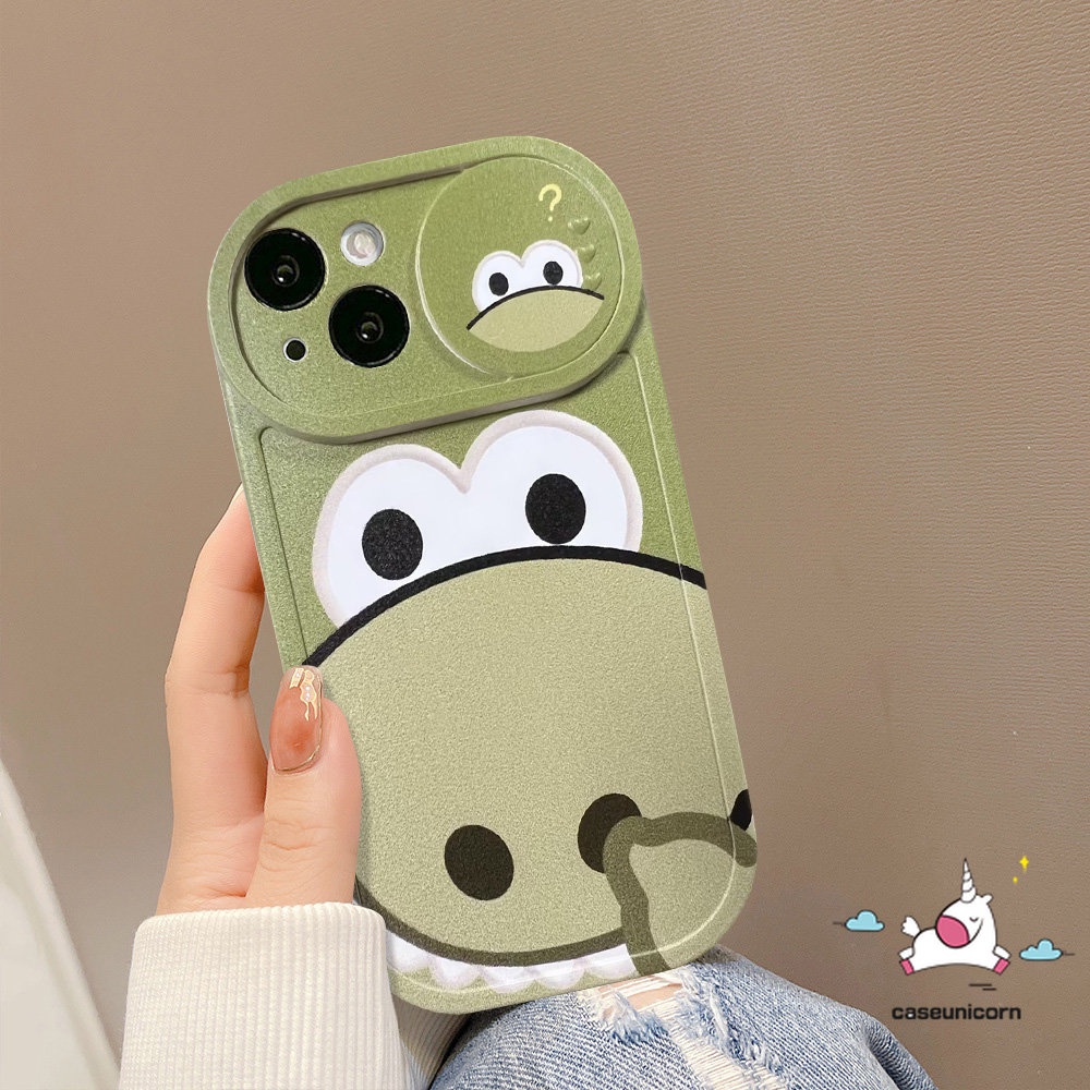 Fashion Funny Dinosaur Push Pull Window Camera Lens Protector Case Compatible For iPhone 7Plus 8Plus 11 13 XR 12 11 Pro Max X XS Max Cartoon Cute Strawberry Bear Lotso Soft Cover