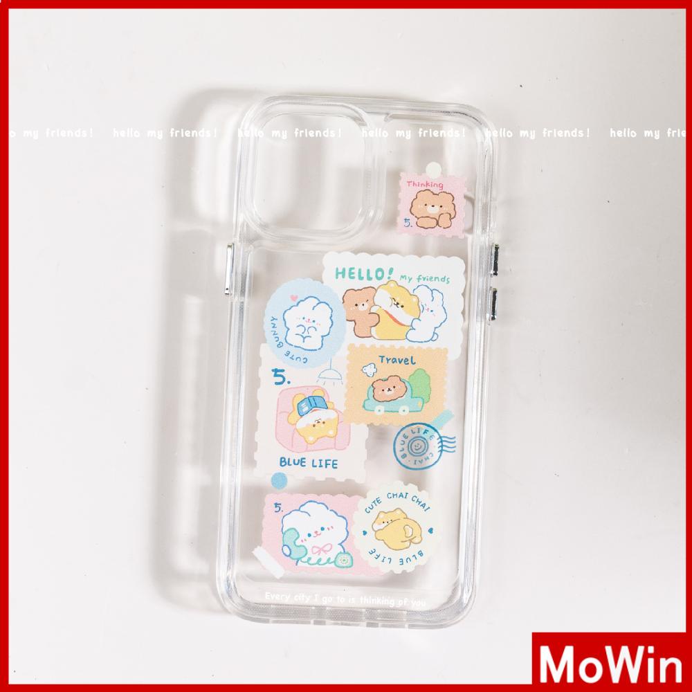 Case iPhone 14 Pro Max iPhone Case Bening Besar Berpori Lembut Film TPU Shockproof Kamera Case Melindungi Hewan Lucu Kompatibel dengan iPhone 13 Pro Max 12 Pro Max 11 Xr X Max 7Plus 8Plus