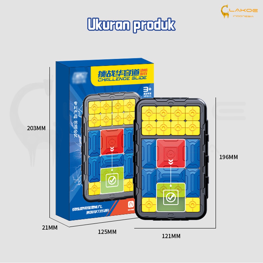 Lakoe Puzzle Geser Anak/Mainan Edukasi Anak Super Sliding Puzzle/Huarong Road Games