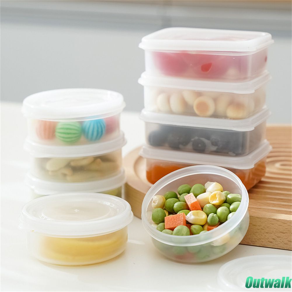 ღ Kotak Pemelihara Segar Kotak Tertutup Mini Kotak Makanan Tambahan Bayi Food Grade Jam Sub-Kemasan Kotak Sayuran Buah Penyelenggara Pemelihara Segar