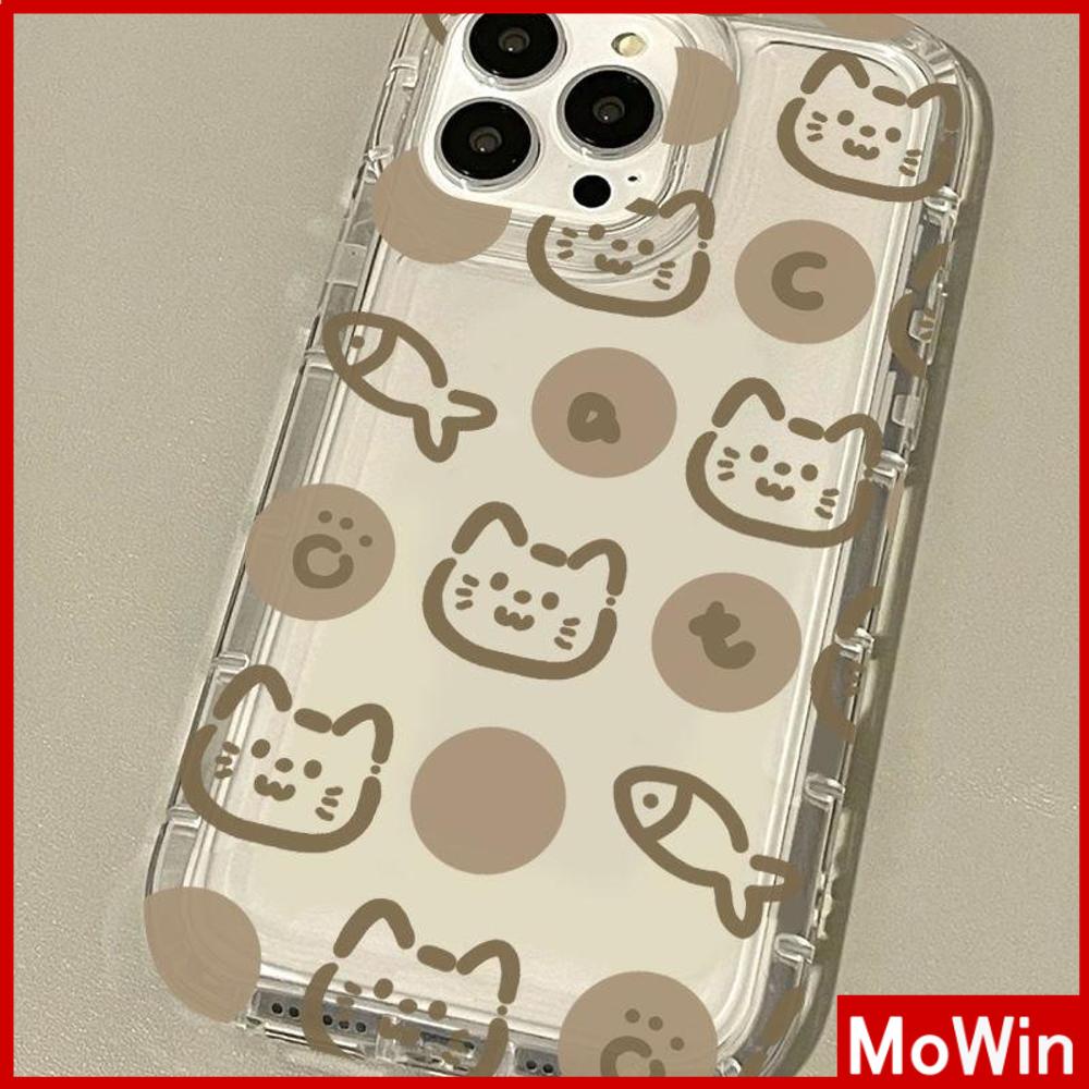 Case iPhone 14 Pro max iPhone Case Bingkai Foto Airbag TPU Lembut Transparan Shockproof Perlindungan Kucing Lucu Ikan Kecil Kompatibel dengan iPhone 13 Pro max 12 Pro Max 11 xr xs max 7 8