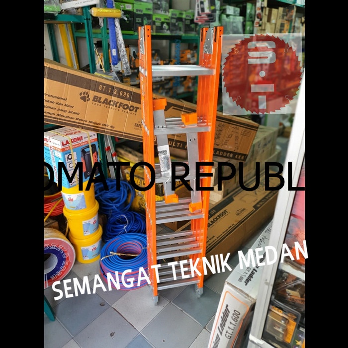 Murah TANGGA LIPAT ALUMINIUM MULTIFUNGSI 4 MODE 6.9m 6,9 M METER BLACKFOOT JNP764