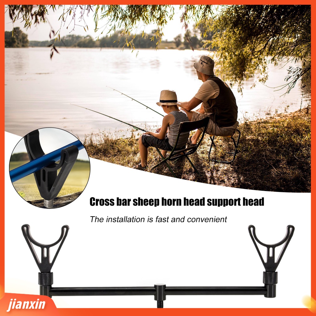 (In Stock) 1set Padat Istirahat Joran Tahan Aus Paduan Aluminium Kuat Holder U-Head Crossbar Alat Pancing