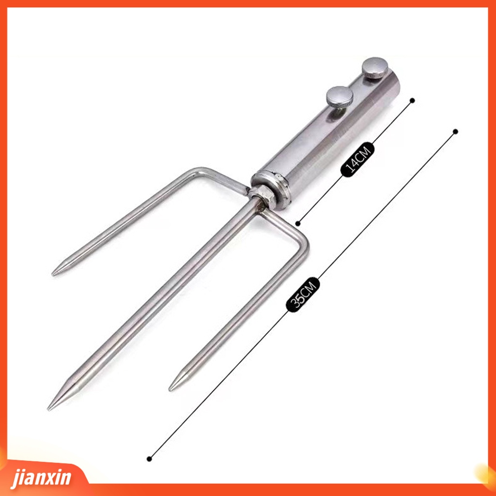 (In Stock) Parasol Rumput Spike Multifungsi Portable Menebal Warna Silver Parasol Stand Support Split Ground Spike Outdoor Metal Fishing Rod Stand Aksesoris Pancing