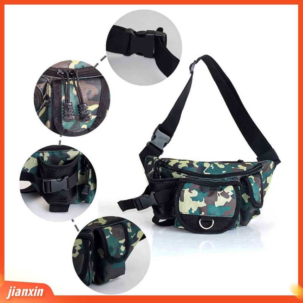 (In Stock) Tas Pancing Tahan Noda Kanvas Serbaguna Kapasitas Besar Fishing Tackle Fanny Pack Pouch Untuk Outdoor