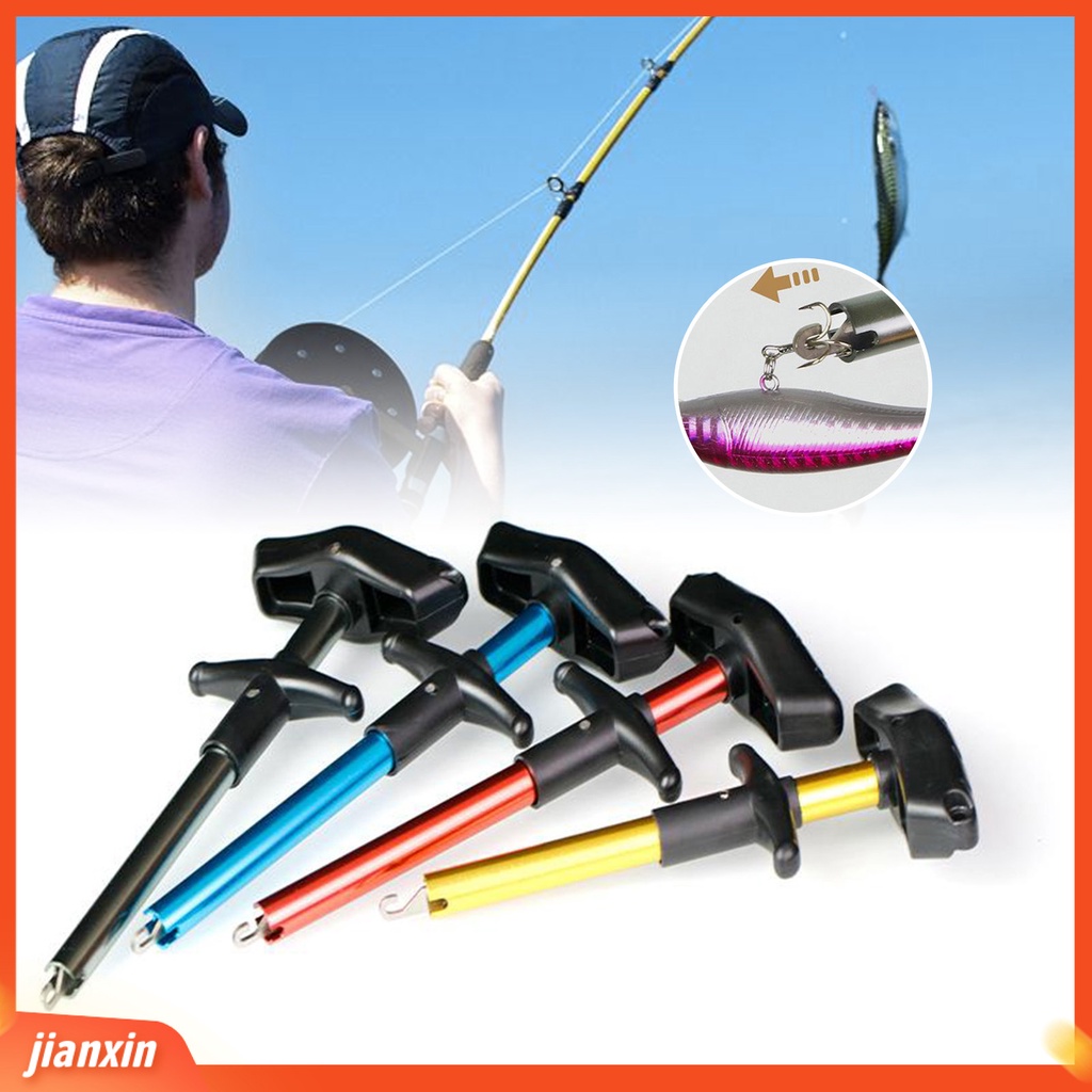 (In Stock) Colorful Hook Detacher T Type Cekung Cembung Handle Gantung Ring Fishing Hook Remover Untuk Memancing