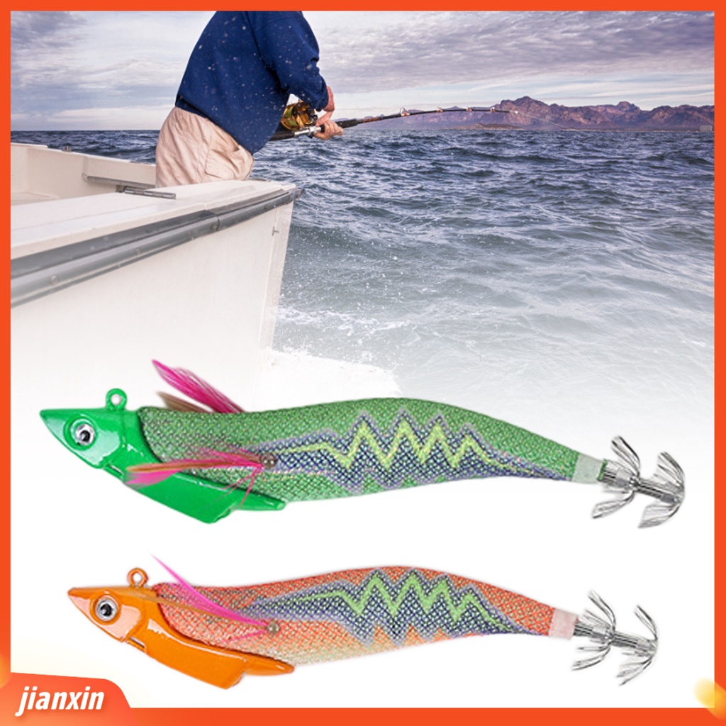 (In Stock) Umpan Pancing Gurita Luminous Plastic Ultra-Sharp Egi Hard Squid Jigs Untuk Memancing