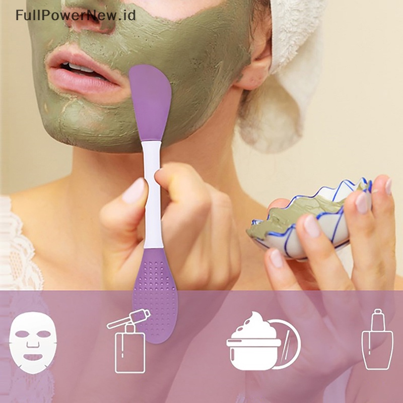Power Kuas Masker Wajah Wajah Double Ended Silicone Face Mask Clay Mask Aplikator ID
