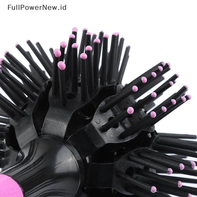 Power Sikat Rambut Bulat 3D Sisir Salon Make Up Alat Styling Bola 360derajat Magic ID