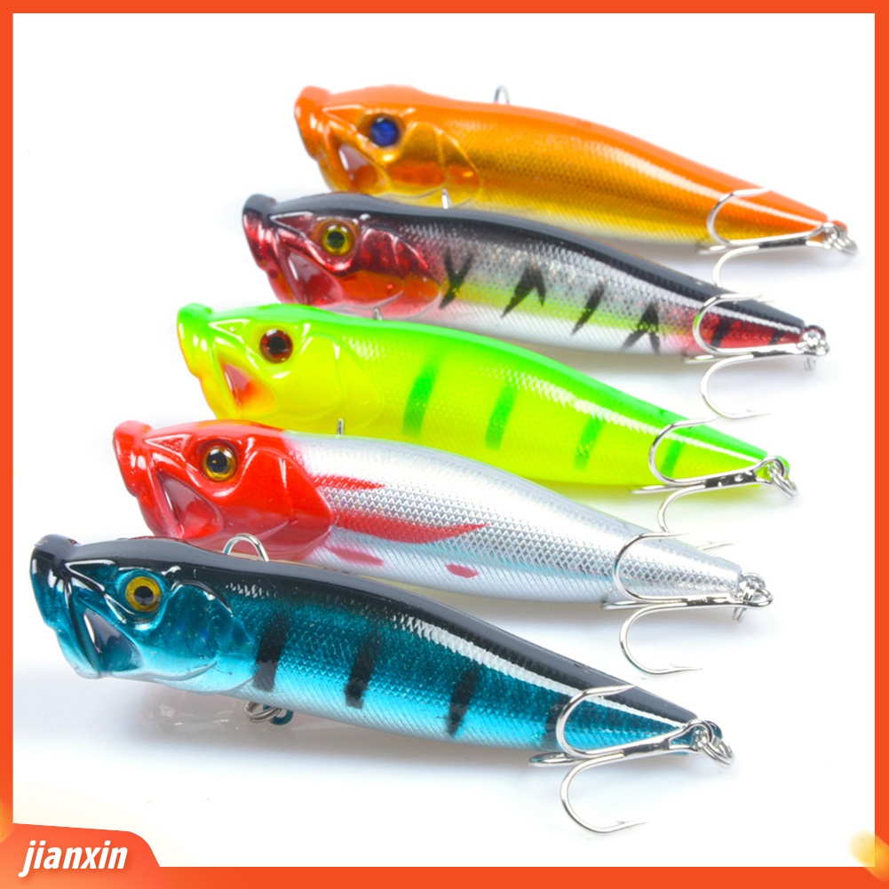 (In Stock) Popper Buatan Ikan Kecil Keras Wobblers Umpan Pancing Crankbait Hook Bait Tackle