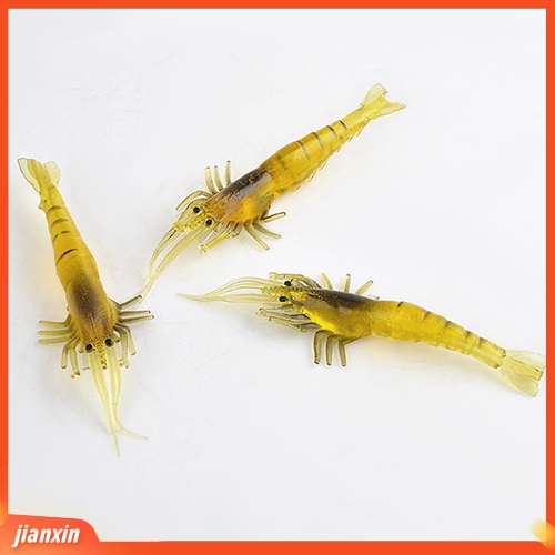 (In Stock) 3Pcs Umpan Bionic Bentuk Udang Lembut Umpan Ikan Kecil Crankbaits Fishing Tackle