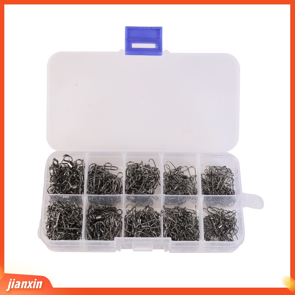 (In Stock) 210pcs Rolling Swivel Fast-lock Snap Ball Bearing Konektor Pancing Swivel Clasp