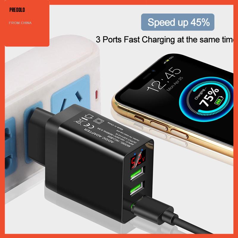 [Predolo] Charging Station 3port Compact Untuk Travel Charging Standar As