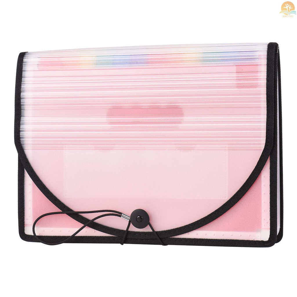 In Stock Accordian File Folder Organizer 24saku Memperluas Tas File Dengan Penutup Ukuran Surat A4 Document Organizer Warna Pelangi Untuk Rumah Kantor Sekolah