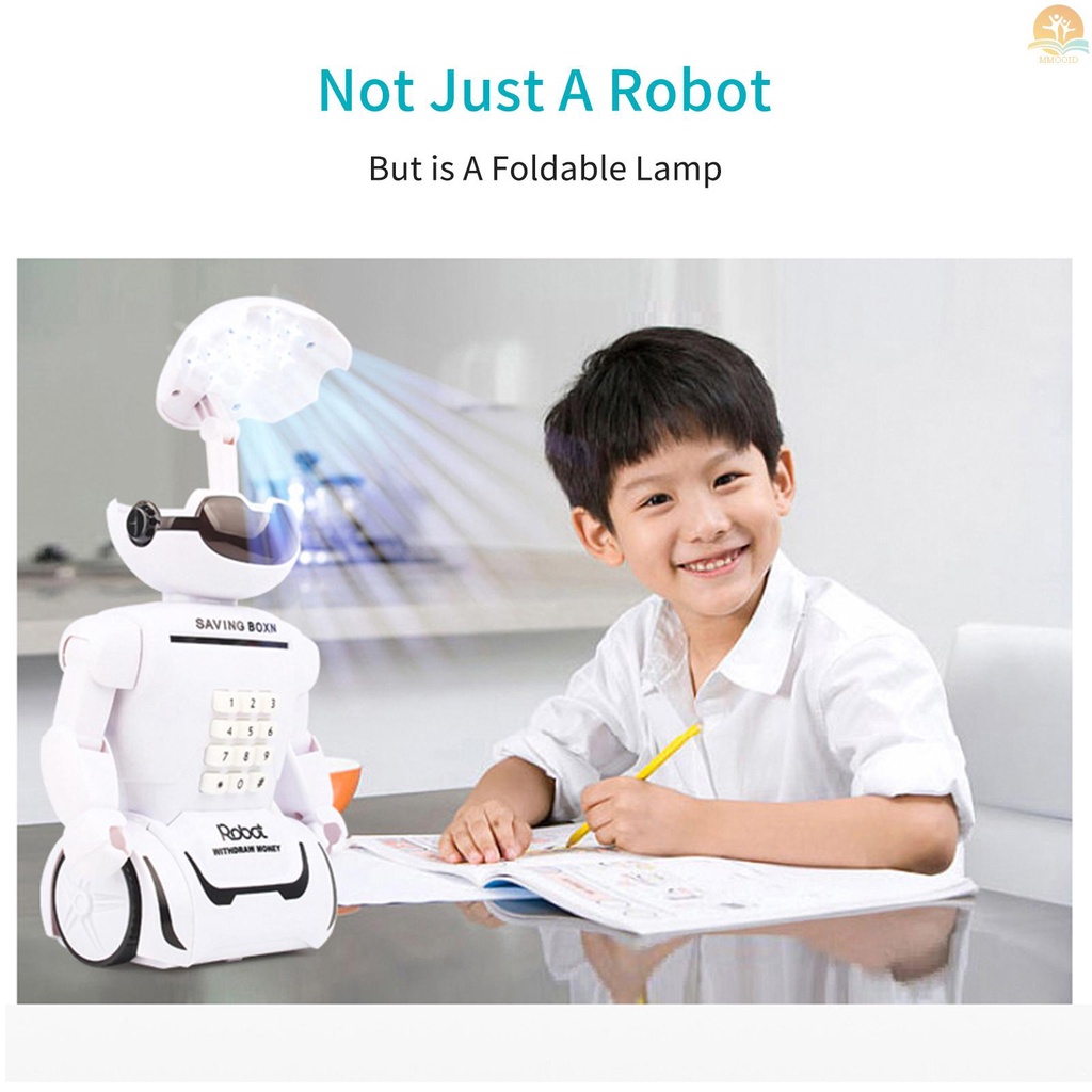 In Stock Robot Cerdas Untuk Anak-Anak RC Robot Lampu Meja Menari Berjalan Bernyanyi Mainan Isi Ulang Kotak Simpan ATM Dengan Password Untuk Anak Laki-Laki Perempuan Hadiah Edukasi Natal