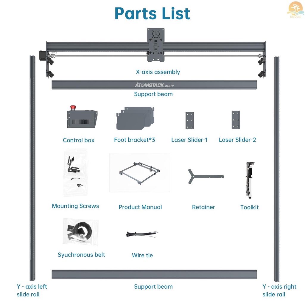 In Stock Atomstack maker E85 Frame Untuk Laser Engraver Up to 850mm*800mm/33.46*31.5inch Engraving Area Cocok Dengan Laser Engraver A5 M30, A5 M40, A5 Pro +, A5 M50 Pro, A5 M50, X7