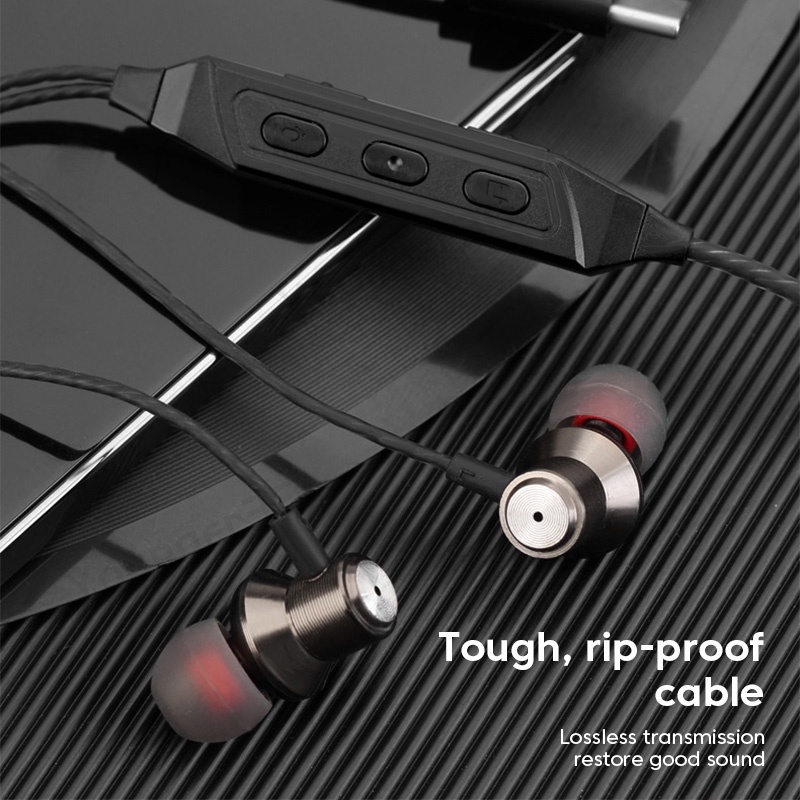 Headset Kabel Digital Tipe C Earphone Suara Lagu k Banyak Mode Berubah Suara Earbud Kabel Live In Heavy Bass Metal Earplug