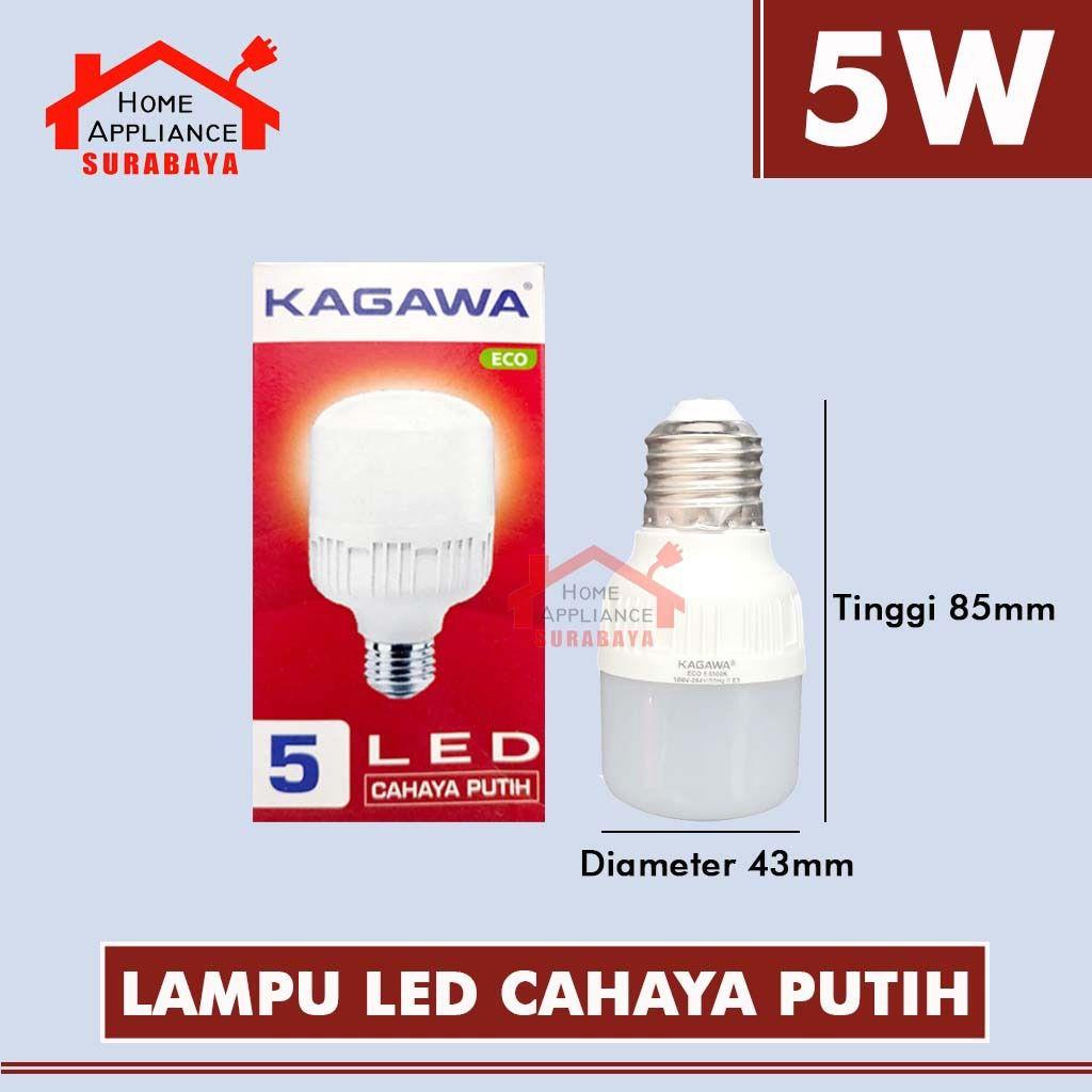 KAGAWA ECO Lampu Led Bulb Capsul Kapsul 5 - 60 Watt Cahaya Putih