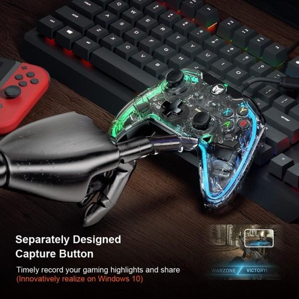 931 BIGBIG WON C1 RGB Rainbow Wired Gamepad Controller