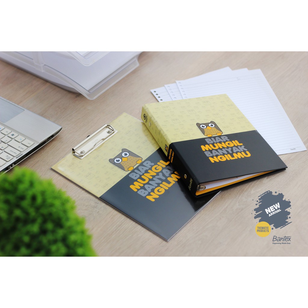 

[Artomas] Bantex Binder A5 (1329 18) + Clipboard Bundle Bantex Biar Mungil Asal Ngilmu A (4209 18)