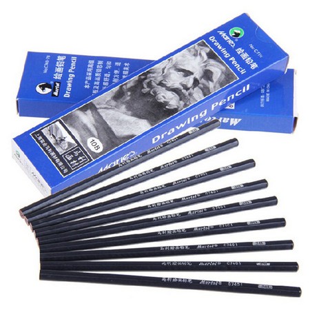 

1pcs Maries Graphite Sketch Pencil 2H - 8B / Pensil Kayu 2B Grafit Sketsa