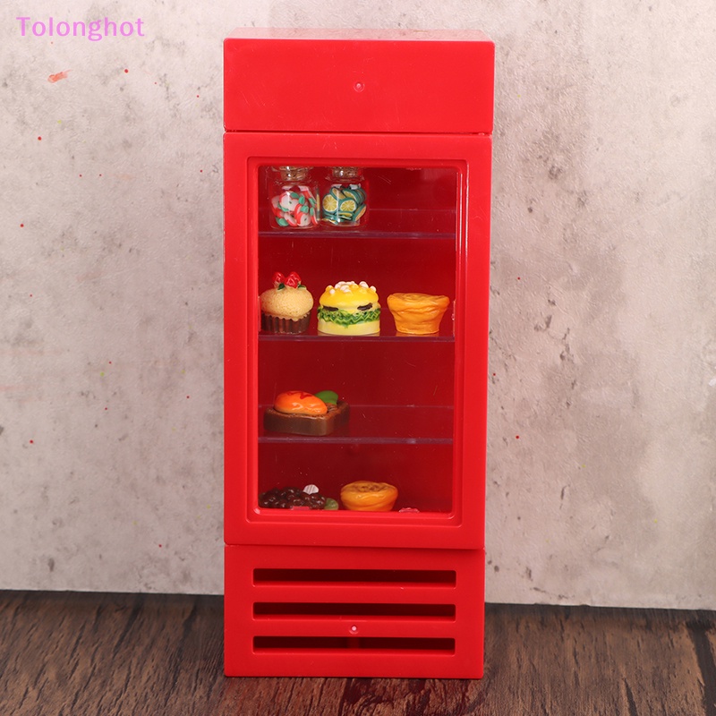 Tolonghot&gt; 1Pc 1:12 Rumah Boneka Miniatur Toko Dapur Kulkas Fridge Freezer Untuk Boneka Dekorasi Ruang Tamu Aksesoris Mainan Anak Dengan Baik