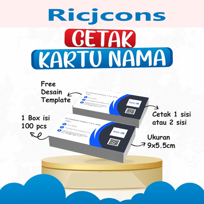 

Kartu Nama 1 Box Isi 100 pcs
