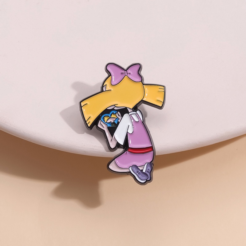 Hey Arnold Enamel Pin Klasik Kartun Film Pin Kerah Lencana Bros Perhiasan Hadiah Untuk Teman