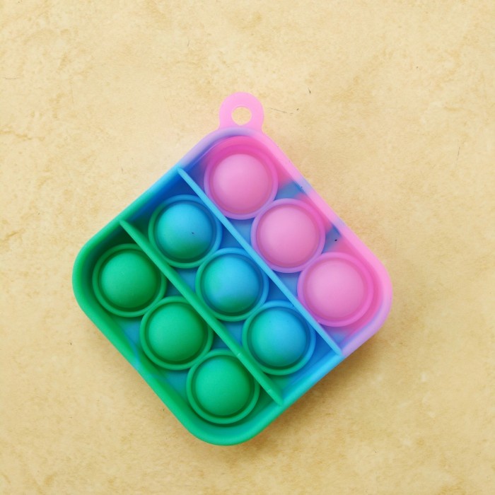 Pop Bubble/ pop it mini key chain fidget toys - RedWhite